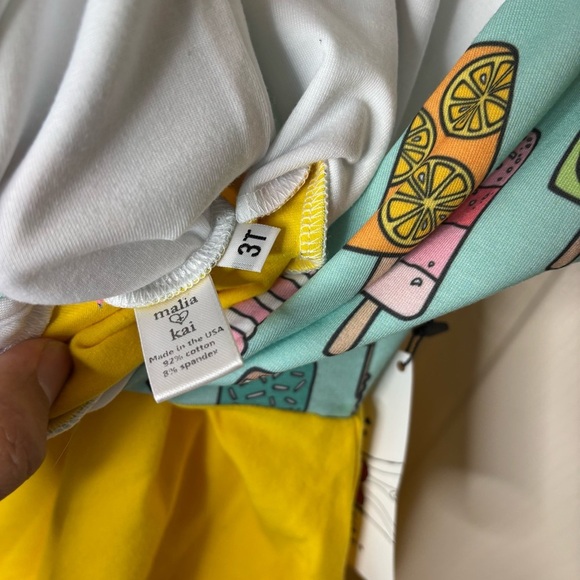 Malia and Kai popsicle ice cream blue yellow tank twirl dress Size 3T NWT - Picture 4 of 4